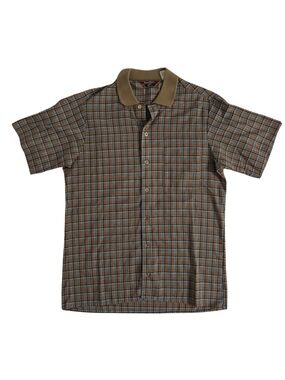 Zellers Vintage 80’s Men's Plaid Short Sleeve Shirt